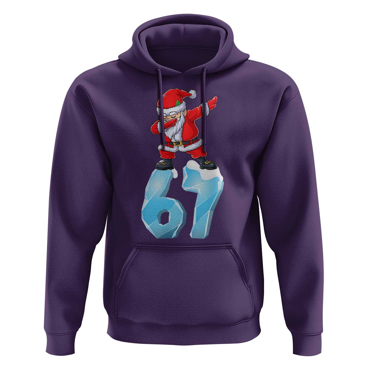 Funny 67 Christmas Hoodie Six Seven Dabbing Santa Meme Gen Alpha Slang - Wonder Print Shop