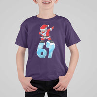 Funny 67 Christmas T Shirt For Kid Six Seven Dabbing Santa Meme Gen Alpha Slang - Wonder Print Shop