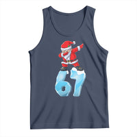 Funny 67 Christmas Tank Top Six Seven Dabbing Santa Meme Gen Alpha Slang - Wonder Print Shop