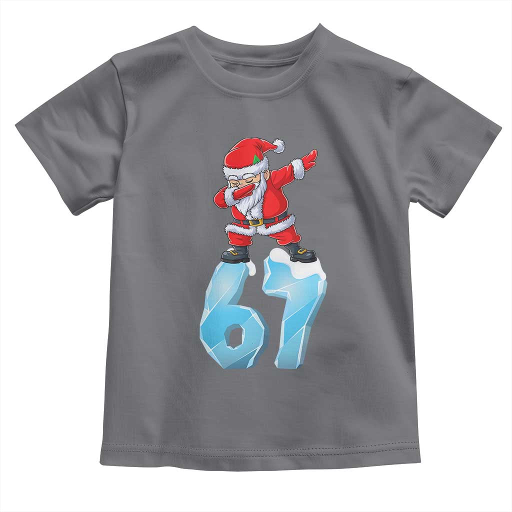 Funny 67 Christmas Toddler T Shirt Six Seven Dabbing Santa Meme Gen Alpha Slang - Wonder Print Shop