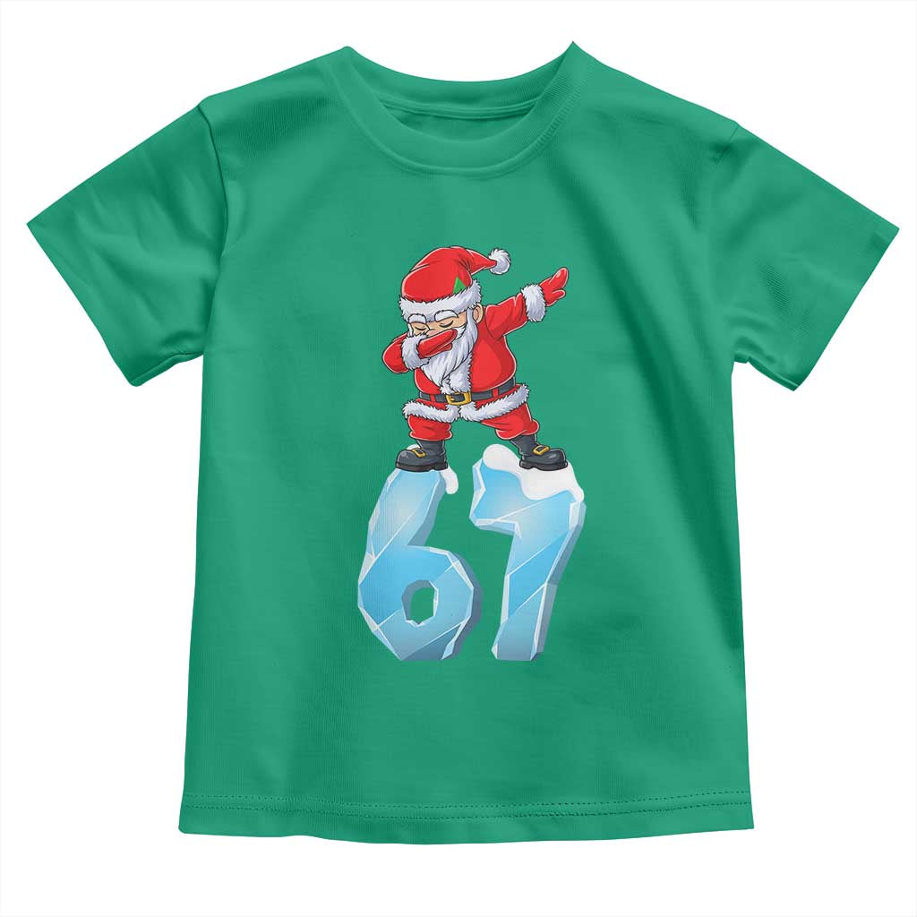 Funny 67 Christmas Toddler T Shirt Six Seven Dabbing Santa Meme Gen Alpha Slang - Wonder Print Shop