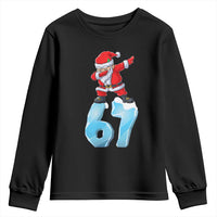 Funny 67 Christmas Youth Sweatshirt Six Seven Dabbing Santa Meme Gen Alpha Slang - Wonder Print Shop