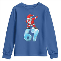 Funny 67 Christmas Youth Sweatshirt Six Seven Dabbing Santa Meme Gen Alpha Slang - Wonder Print Shop