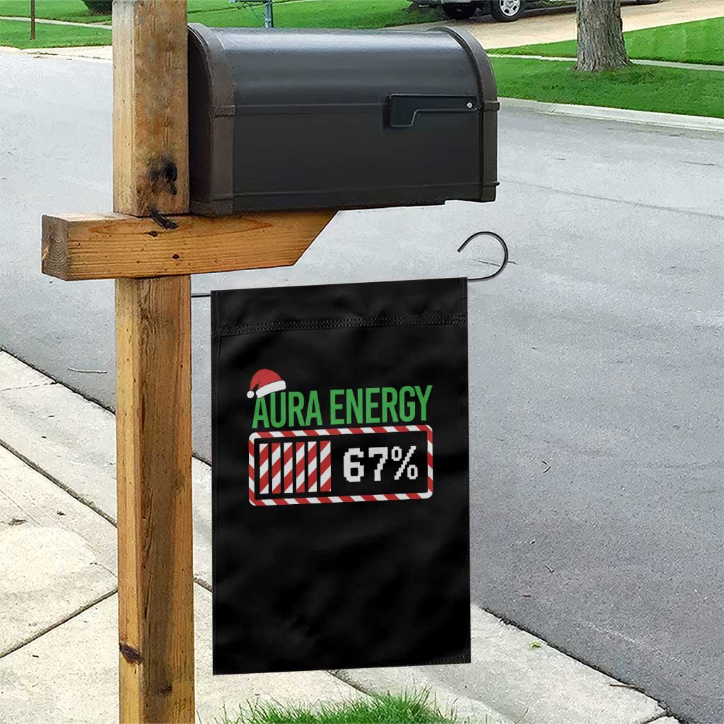 Funny Aura Energy 67 Christmas Garden Flag Aura Farming Six Seven Meme Gen Alpha Slang - Wonder Print Shop