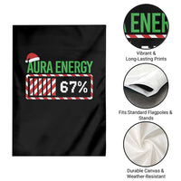 Funny Aura Energy 67 Christmas Garden Flag Aura Farming Six Seven Meme Gen Alpha Slang - Wonder Print Shop
