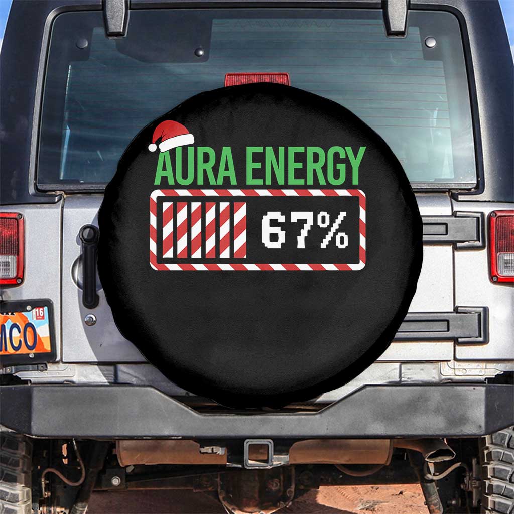 Funny Aura Energy 67 Christmas Spare Tire Cover Aura Farming Six Seven Meme Gen Alpha Slang - Wonder Print Shop