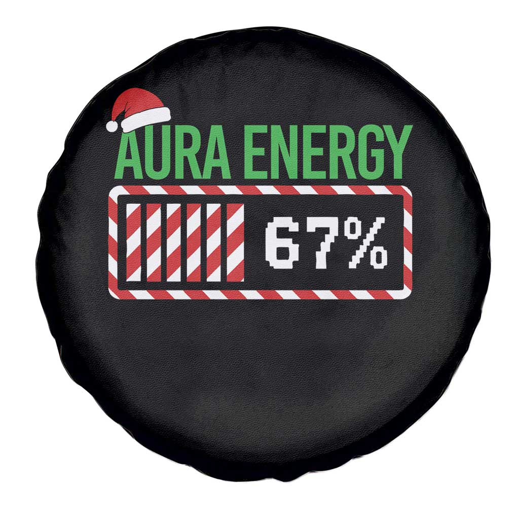 Funny Aura Energy 67 Christmas Spare Tire Cover Aura Farming Six Seven Meme Gen Alpha Slang - Wonder Print Shop