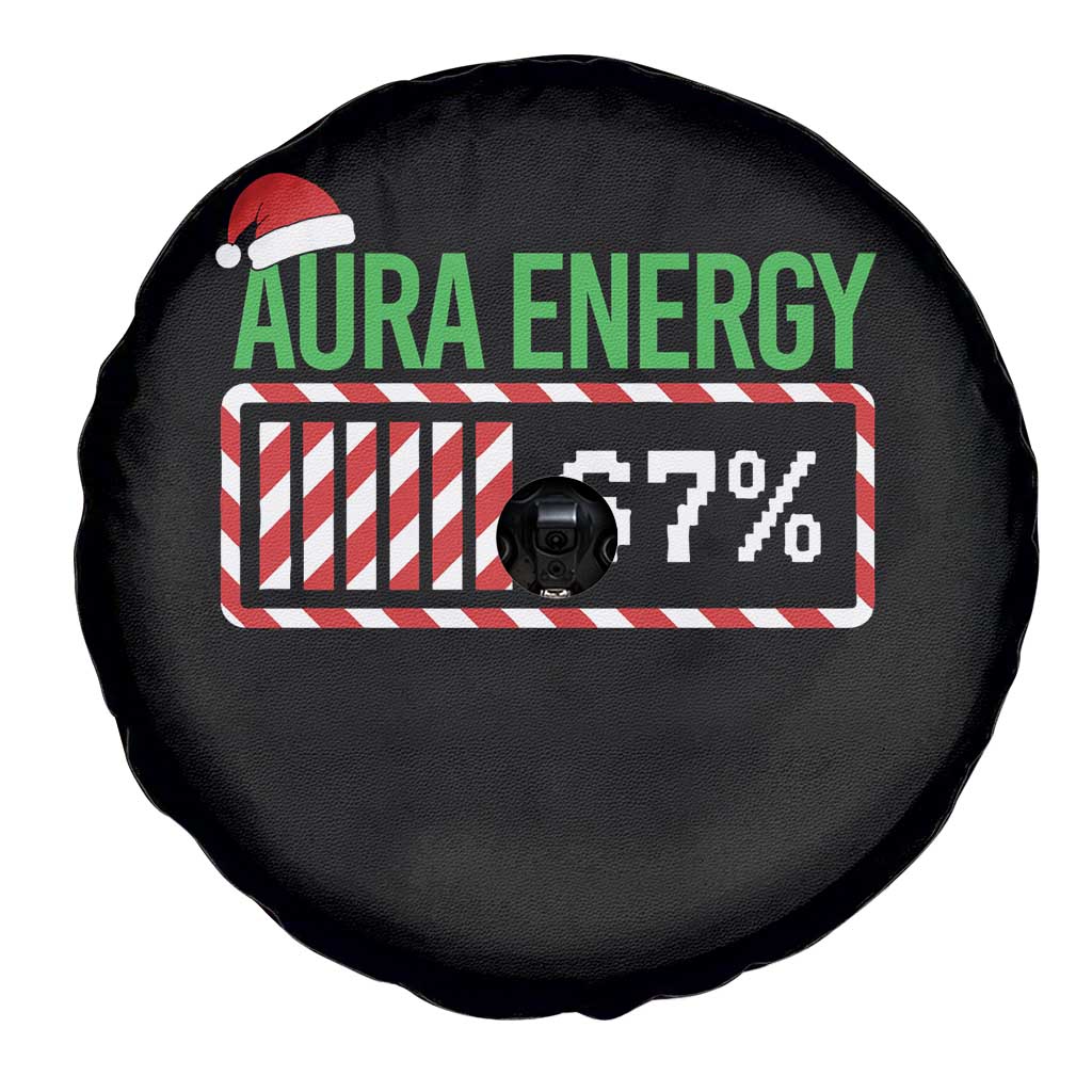 Funny Aura Energy 67 Christmas Spare Tire Cover Aura Farming Six Seven Meme Gen Alpha Slang - Wonder Print Shop