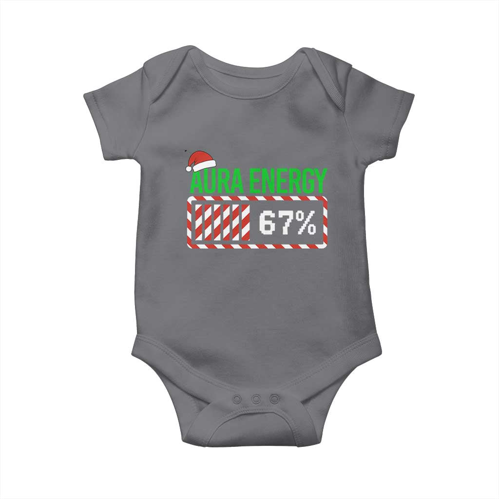 Funny Aura Energy 67 Christmas Baby Onesie Aura Farming Six Seven Meme Gen Alpha Slang - Wonder Print Shop