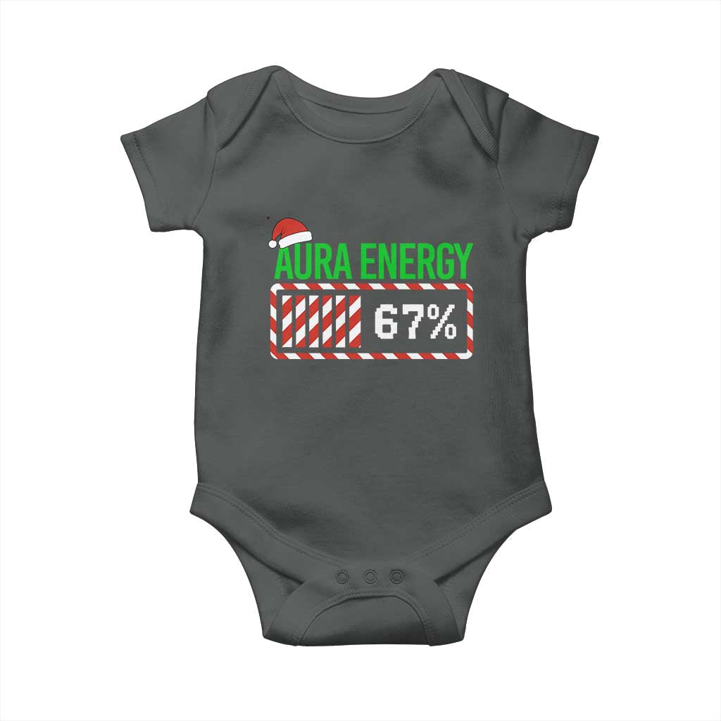 Funny Aura Energy 67 Christmas Baby Onesie Aura Farming Six Seven Meme Gen Alpha Slang - Wonder Print Shop