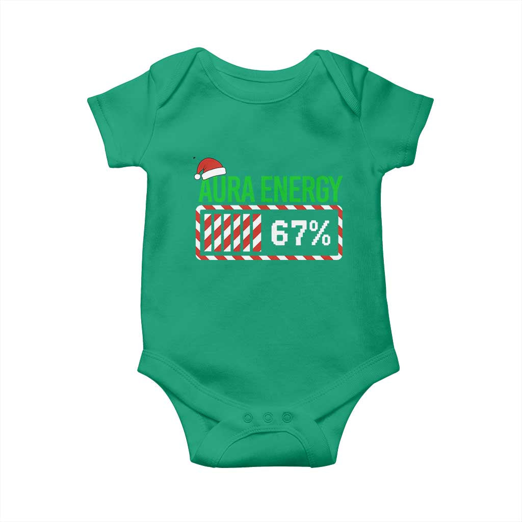 Funny Aura Energy 67 Christmas Baby Onesie Aura Farming Six Seven Meme Gen Alpha Slang - Wonder Print Shop