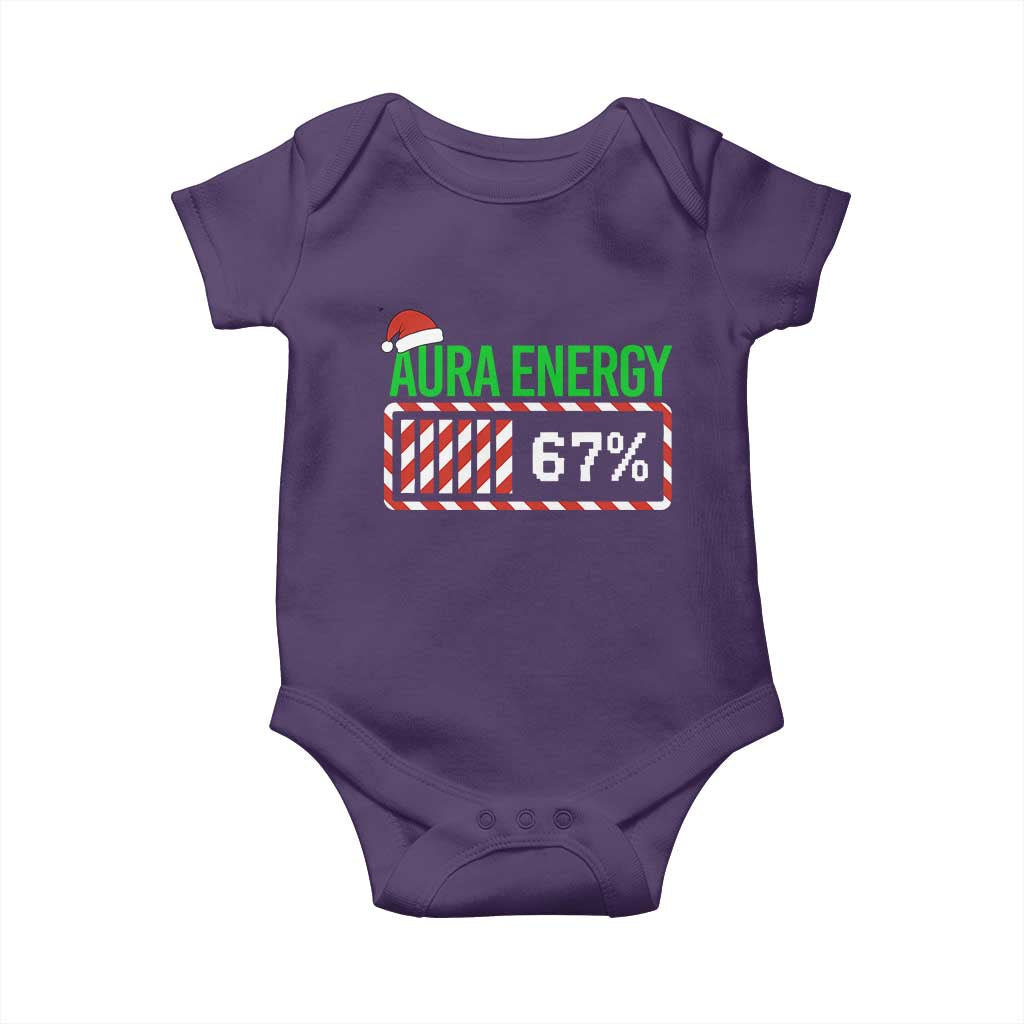 Funny Aura Energy 67 Christmas Baby Onesie Aura Farming Six Seven Meme Gen Alpha Slang - Wonder Print Shop