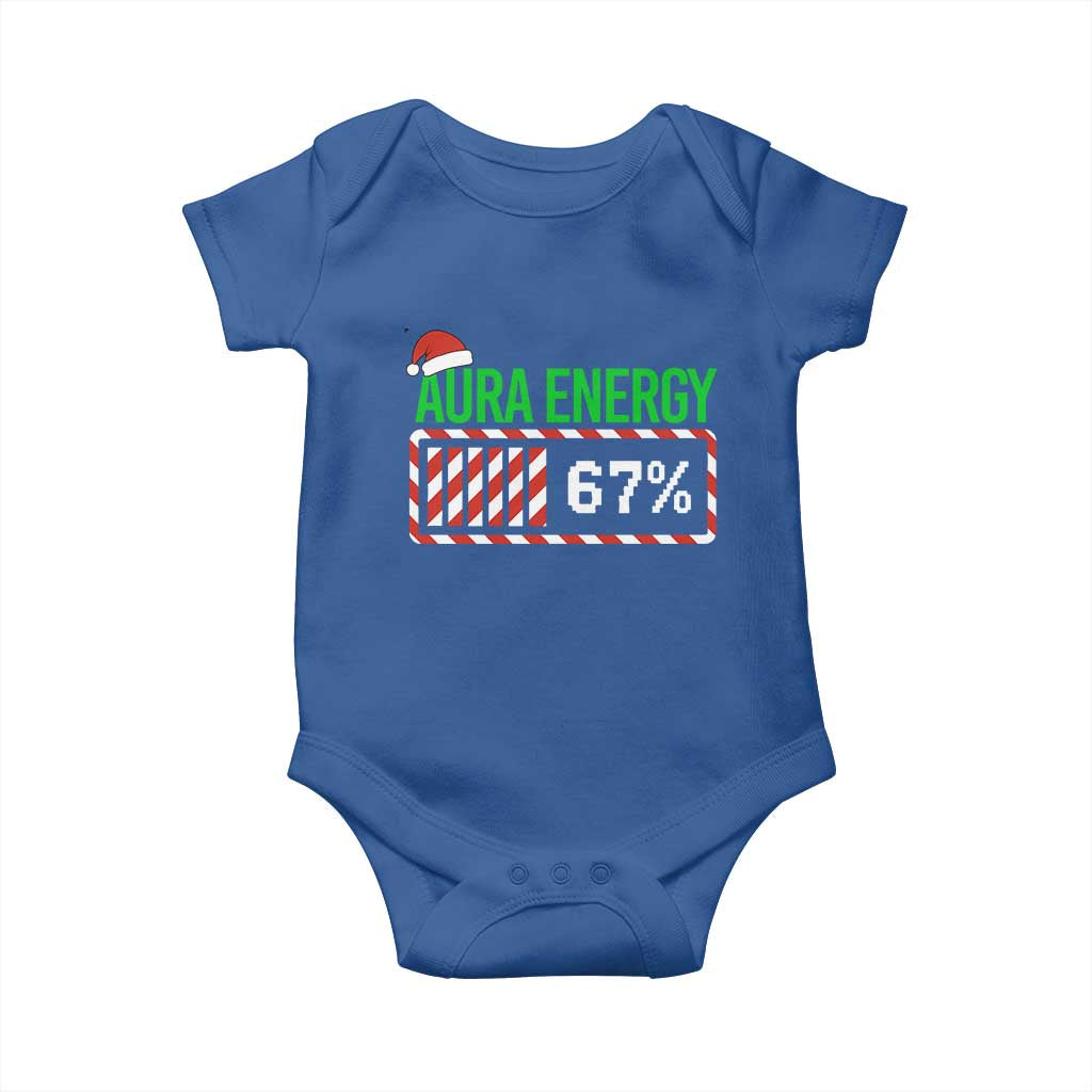 Funny Aura Energy 67 Christmas Baby Onesie Aura Farming Six Seven Meme Gen Alpha Slang - Wonder Print Shop