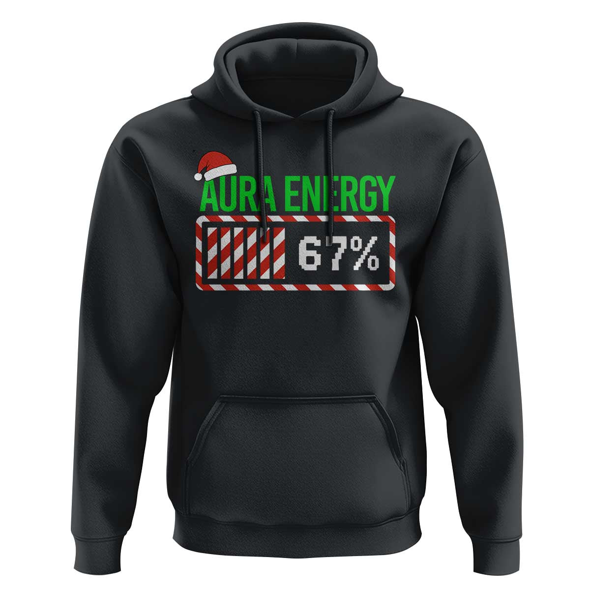 Funny Aura Energy 67 Christmas Hoodie Aura Farming Six Seven Meme Gen Alpha Slang - Wonder Print Shop