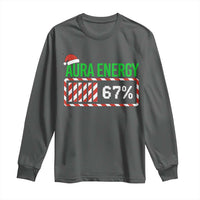 Funny Aura Energy 67 Christmas Long Sleeve Shirt Aura Farming Six Seven Meme Gen Alpha Slang - Wonder Print Shop