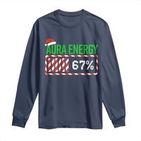 Funny Aura Energy 67 Christmas Long Sleeve Shirt Aura Farming Six Seven Meme Gen Alpha Slang - Wonder Print Shop