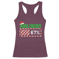 Funny Aura Energy 67 Christmas Racerback Tank Top Aura Farming Six Seven Meme Gen Alpha Slang - Wonder Print Shop