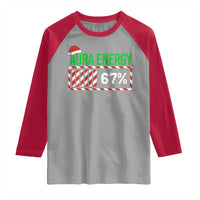 Funny Aura Energy 67 Christmas Raglan Shirt Aura Farming Six Seven Meme Gen Alpha Slang - Wonder Print Shop