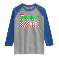 Funny Aura Energy 67 Christmas Raglan Shirt Aura Farming Six Seven Meme Gen Alpha Slang - Wonder Print Shop
