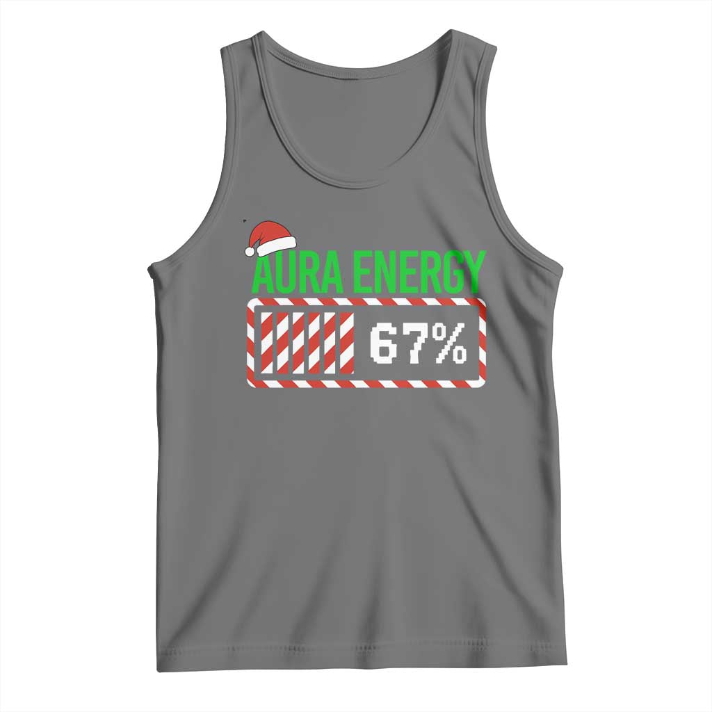 Funny Aura Energy 67 Christmas Tank Top Aura Farming Six Seven Meme Gen Alpha Slang - Wonder Print Shop