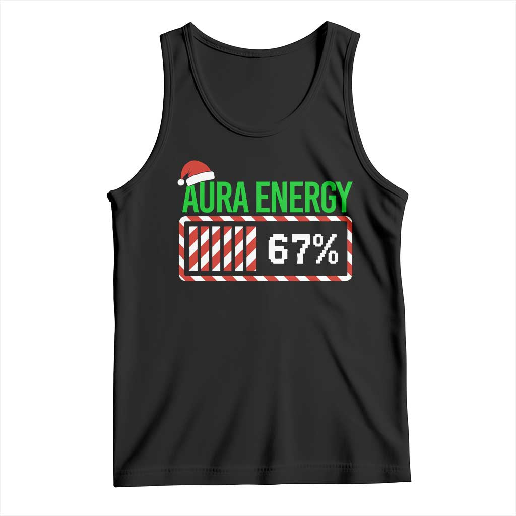 Funny Aura Energy 67 Christmas Tank Top Aura Farming Six Seven Meme Gen Alpha Slang - Wonder Print Shop