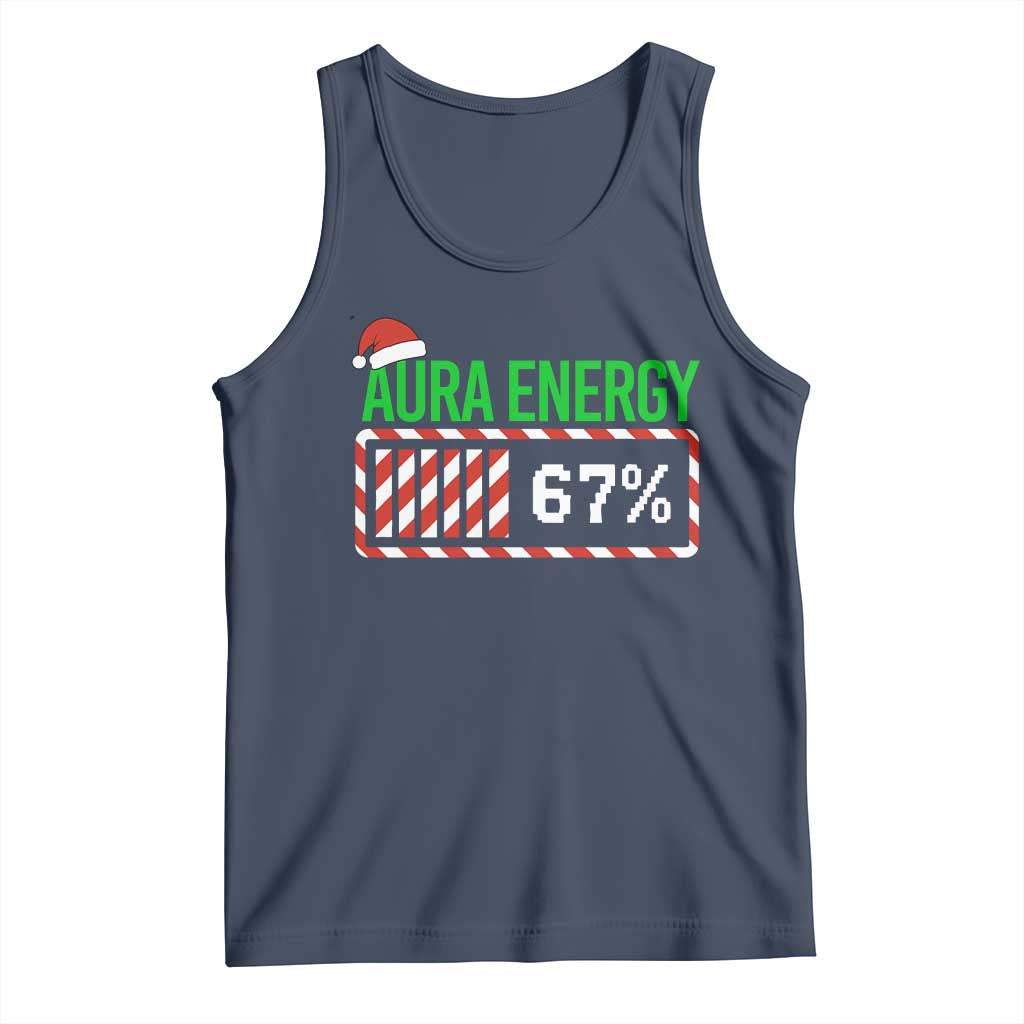 Funny Aura Energy 67 Christmas Tank Top Aura Farming Six Seven Meme Gen Alpha Slang - Wonder Print Shop