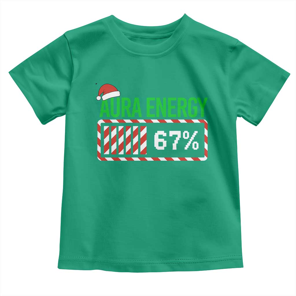 Funny Aura Energy 67 Christmas Toddler T Shirt Aura Farming Six Seven Meme Gen Alpha Slang - Wonder Print Shop