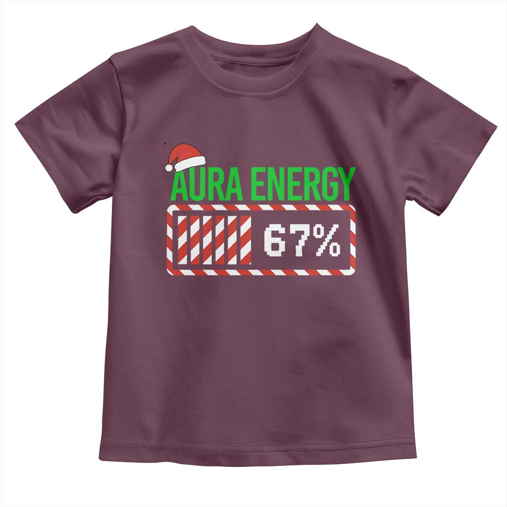 Funny Aura Energy 67 Christmas Toddler T Shirt Aura Farming Six Seven Meme Gen Alpha Slang - Wonder Print Shop