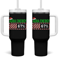 Funny Aura Energy 67 Christmas Tumbler With Handle Aura Farming Six Seven Meme Gen Alpha Slang - Wonder Print Shop