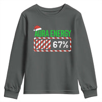 Funny Aura Energy 67 Christmas Youth Sweatshirt Aura Farming Six Seven Meme Gen Alpha Slang - Wonder Print Shop