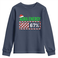 Funny Aura Energy 67 Christmas Youth Sweatshirt Aura Farming Six Seven Meme Gen Alpha Slang - Wonder Print Shop