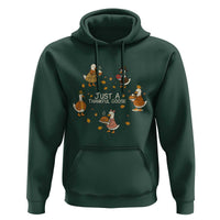 Just A Thankful Goose Hoodie Funny Goose Turkey Thanksgiving Fall Season - Wonder Print Shop