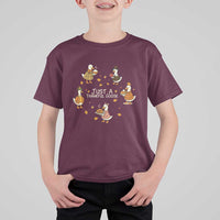 Just A Thankful Goose T Shirt For Kid Funny Goose Turkey Thanksgiving Fall Season - Wonder Print Shop