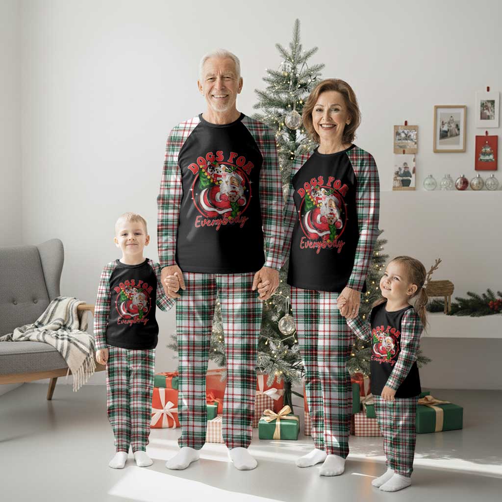 Funny Xmas Dog Owner Plaid Pajama Set Dogs For Everybody Santa Sack Chihuahua - Wonder Print Shop