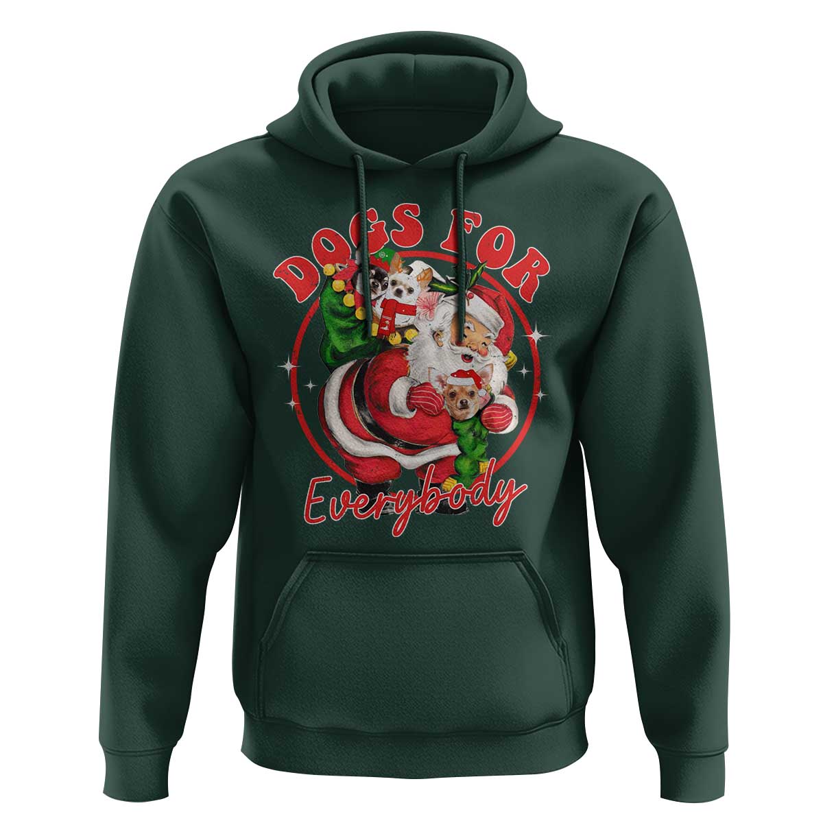 Funny Christmas Dog Owner Hoodie Dogs For Everybody Santa Sack Chihuahua