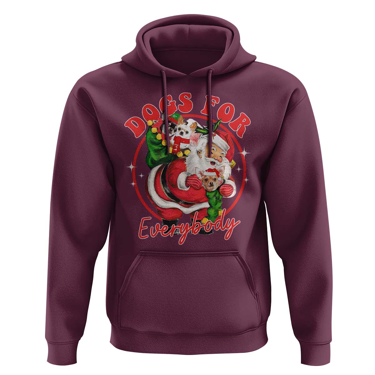 Funny Christmas Dog Owner Hoodie Dogs For Everybody Santa Sack Chihuahua