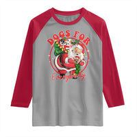 Funny Christmas Dog Owner Raglan Shirt Dogs For Everybody Santa Sack Chihuahua - Wonder Print Shop