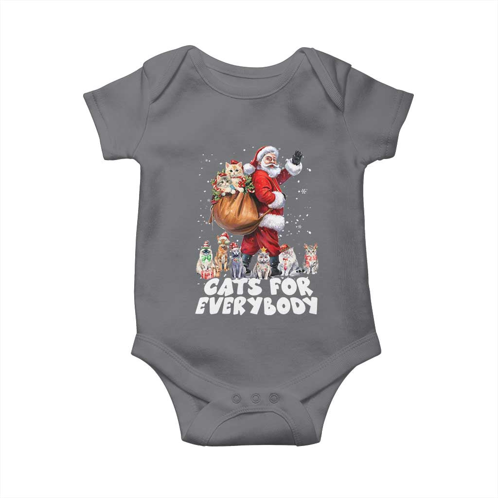 Funny Christmas Cat Baby Onesie Cats For Everybody Xmas Santa Pet