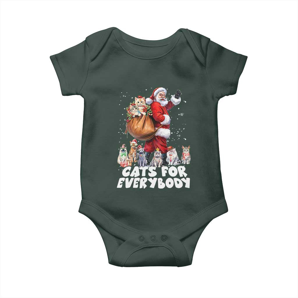 Funny Christmas Cat Baby Onesie Cats For Everybody Xmas Santa Pet