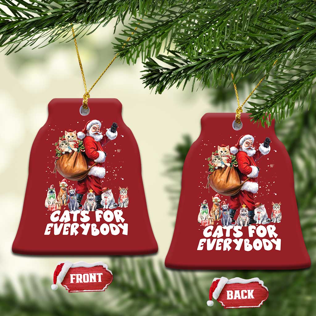 Funny Xmas Cat Christmas Ornament Cats For Everybody Xmas Santa Pet - Wonder Print Shop