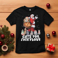 Funny Christmas Cat T Shirt Cats For Everybody Xmas Santa Pet - Wonder Print Shop
