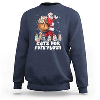 Funny Christmas Cat Sweatshirt Cats For Everybody Xmas Santa Pet - Wonder Print Shop