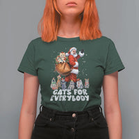 Funny Christmas Cat T Shirt For Women Cats For Everybody Xmas Santa Pet - Wonder Print Shop