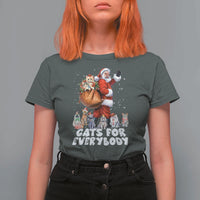 Funny Christmas Cat T Shirt For Women Cats For Everybody Xmas Santa Pet - Wonder Print Shop