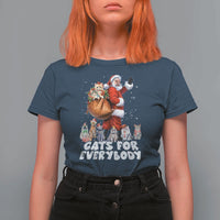 Funny Christmas Cat T Shirt For Women Cats For Everybody Xmas Santa Pet - Wonder Print Shop