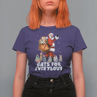 Funny Christmas Cat T Shirt For Women Cats For Everybody Xmas Santa Pet - Wonder Print Shop