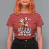 Funny Christmas Cat T Shirt For Women Cats For Everybody Xmas Santa Pet - Wonder Print Shop