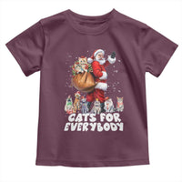 Funny Christmas Cat Toddler T Shirt Cats For Everybody Xmas Santa Pet
