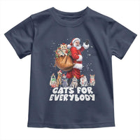 Funny Christmas Cat Toddler T Shirt Cats For Everybody Xmas Santa Pet