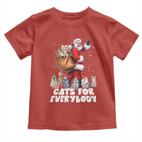 Funny Christmas Cat Toddler T Shirt Cats For Everybody Xmas Santa Pet